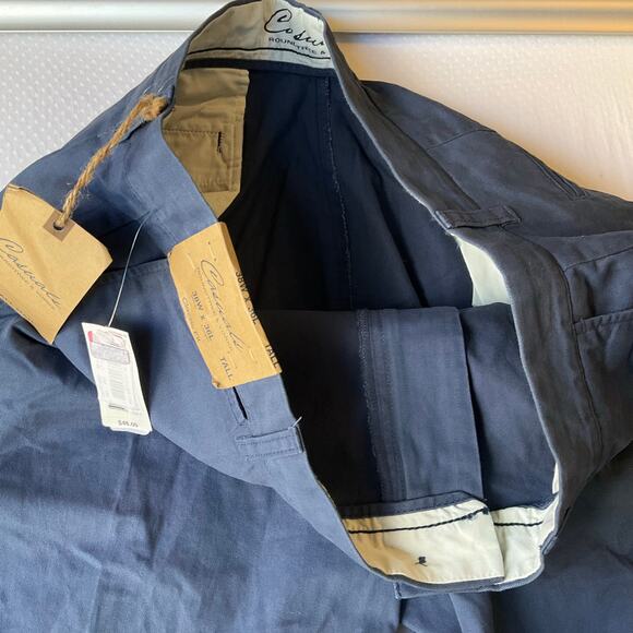 Roundtree & Yorke Men Khaki Pants size 38W x 36L Blue Mid Rise Straight Leg NWT - Picture 9 of 11